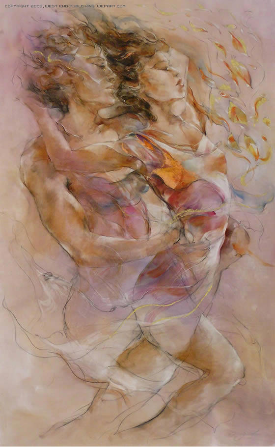 images of lovers embrace. Lover's Embrace Oil on Canvas 23¼" x 38"
