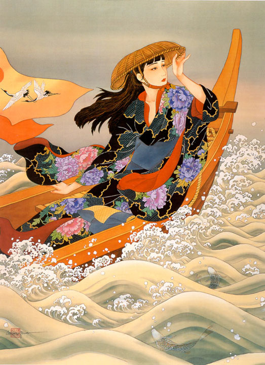 Herndon Fine Art offers authenticated Caroline Young fine art, including rare hand-signed limited edition serigraphs, silk paintings, and exquisite Chinese mythology masterworks.