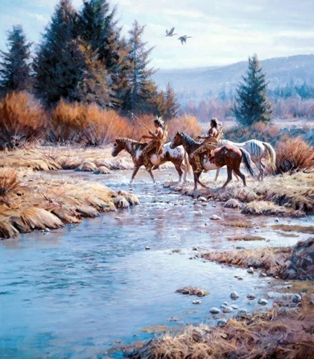 Herndon Fine Art offers authenticated Martin Grelle fine art, including rare hand-signed limited edition canvas giclées, historical cowboy paintings, and museum-grade Western masterworks.