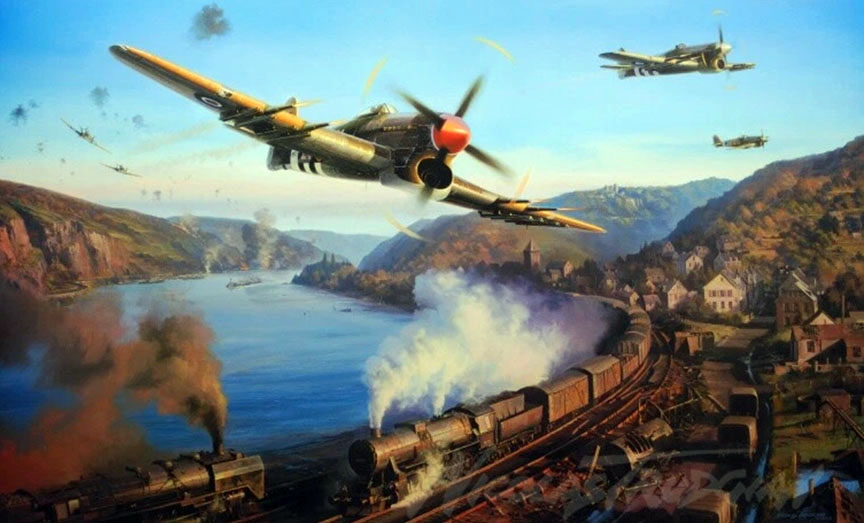 Herndon Fine Art offers authenticated Robert Taylor fine art, including rare hand-signed limited edition aviation lithographs, veteran-cosigned WWII prints, and marine masterworks.