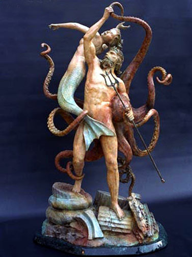 Herndon Fine Art offers authenticated Jerry Joslin fine art, including rare hand-signed limited edition bronze sculptures, marble-mounted figures, and fine art collectibles.