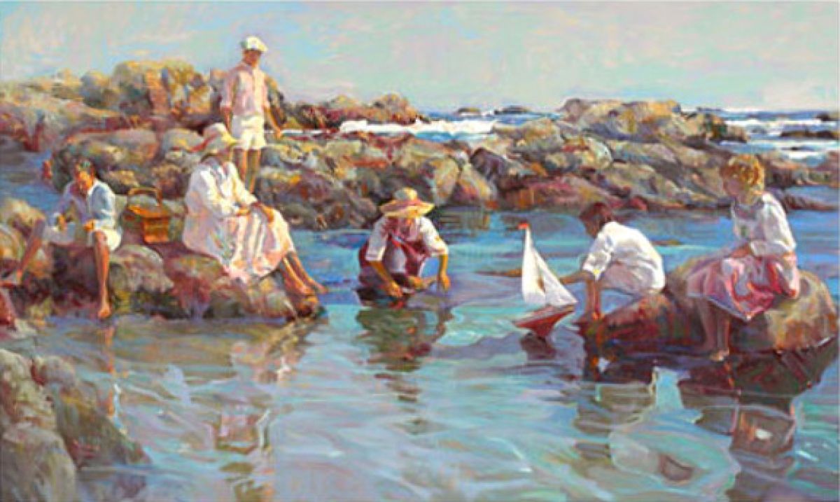 Herndon Fine Art offers authenticated Don Hatfield fine art, including rare hand-signed limited edition serigraphs, original oil paintings, and luminous impressionist beach scenes.