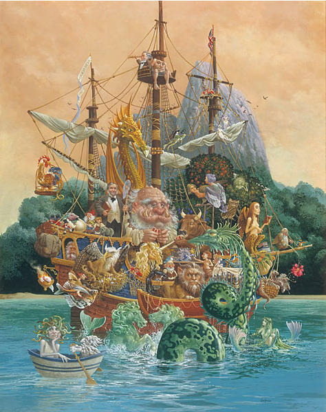 Herndon Fine Art offers authenticated James Christensen fine art, including rare hand-signed limited edition prints, canvas giclées, and magical realist paintings.