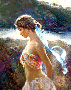 Herndon Fine Art offers authenticated Royo fine art, including rare hand-signed limited edition serigraphs, Spanish impressionist oil paintings, and embellished canvases.