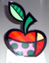 romero britto apple sculpture