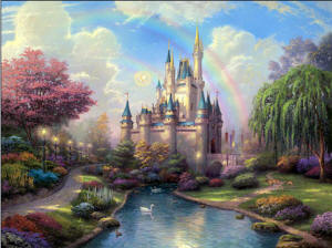 thomas kinkade A New Day at the Cinderella Castle