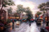 Kinkade Carmel Sunset on Ocean Avenue