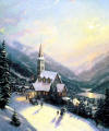 thomas kinkade moonlit village