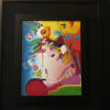 peter max original blushing beauty acrylic on canvas