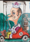 red skelton original painting bob hope