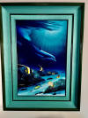 wyland Original Painting Oil - Acrylic on Canvas Dolphin Moment